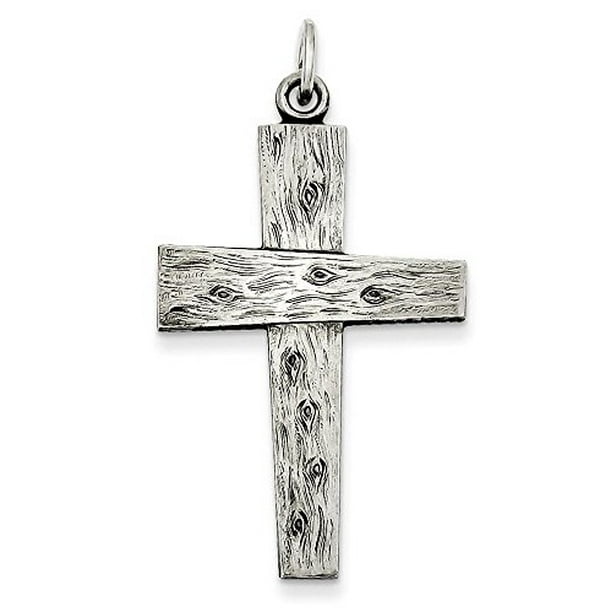 .925 Sterling Silver Antiqued Latin Cross Charm Pendant .925 Sterling Silver Antiqued Latin Cross Charm Pendant